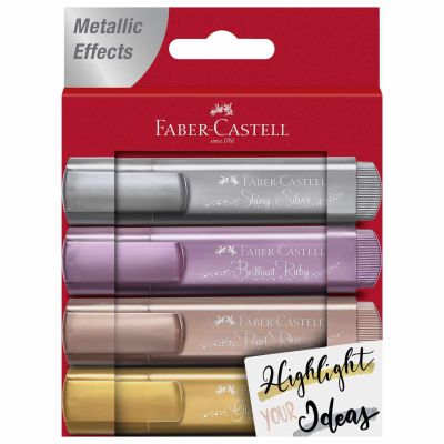 Textmarker TL 46 Metallic 4er Etui von Faber Castell