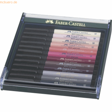 Faber Castell Tuschestift Pitt Artist Pen B Haut VE=12 Stück Etui Faber Castell Tuschestift Pitt Artist Pen B Haut VE=12 Stück Etui von Faber Castell