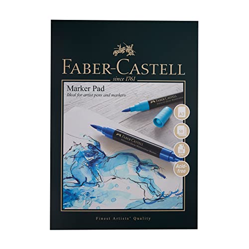 Faber-Castell WD861518 Markerblock, gummiert, 70 g/m², 50 Blatt von Faber-Castell
