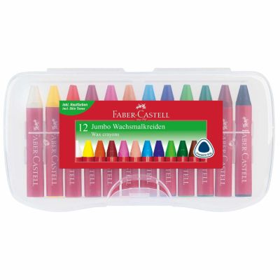 Wachsmalkreide Jumbo Box 12teilig von Faber Castell