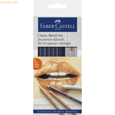 6 x Faber Castell Zeichenset Classic Sketch Set sortiert im Etui von Faber Castell