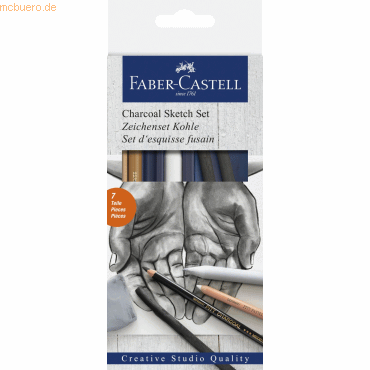 Faber Castell Zeichenset Kohle Sketch sortiert im Etui von Faber Castell