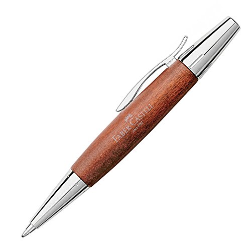 Faber-Castell e-motion Kugelschreiber–Braun Holz und Chrom von Faber-Castell