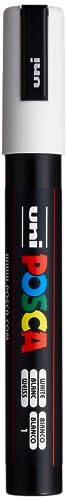 uni-ball 182501 - Marker POSCA mit mittelfeiner Rundspitze, weiß, 1 Stück uni-ball 182501 - Marker POSCA mit mittelfeiner Rundspitze, weiß, 1 Stück von Uni-Ball