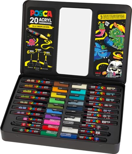 Faber-Castell uni-ball 186830 - POSCA Marker Set, 20er Etui, inkl. Anleitungen für 3 Graffiti Charaktere Faber-Castell uni-ball 186830 - POSCA Marker Set, 20er Etui, inkl. Anleitungen für 3 Graffiti Charaktere von Faber-Castell