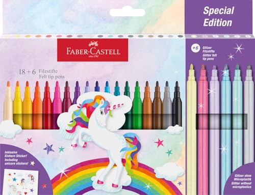 FABER-CASTELL 554221 - Filzstifte Set Einhorn, 13 Fasermaler in Standard- und Pastellfarben FABER-CASTELL 554221 - Filzstifte Set Einhorn, 13 Fasermaler in Standard- und Pastellfarben von Faber-Castell