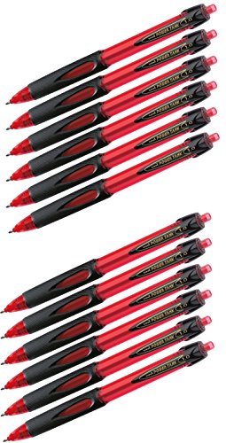 Kugelschreiber uni-ball® Powertank mit Druckmechanik (12 Stück rot) von Faber-Castell