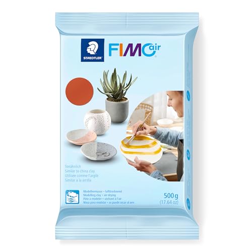 STAEDTLER lufttrocknende Modelliermasse FIMO air, terrakotta, sofort gebrauchsfähig, kein Brennvorgang notwendig, 500g, angenehme Haptik, klebt nicht, mind. 95% natürliche Rohstoffe, 8100-76 STAEDTLER lufttrocknende Modelliermasse FIMO air, terrakotta, sofort gebrauchsfähig, kein Brennvorgang notwendig, 500g, angenehme Haptik, klebt nicht, mind. 95% natürliche Rohstoffe, 8100-76 von Staedtler