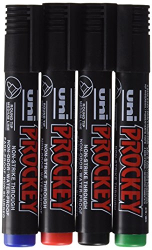 Uni-Prockey 159104 - Permanentmarker Uni Prockey, Rundspitze, 1,5 - 3 mm, 4er Etui, Inhalt: schwarz, grün, rot und blau Uni-Prockey 159104 - Permanentmarker Uni Prockey, Rundspitze, 1,5 - 3 mm, 4er Etui, Inhalt: schwarz, grün, rot und blau von Faber-Castell