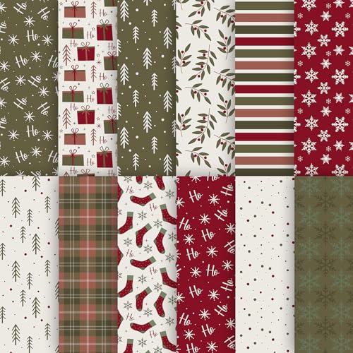 24 Blatt Retro-Weihnachts-Scrapbook-Papier, Weihnachts-Muster, dekoratives Bastelpapier, flach gefaltet, für Weihnachten, Geburtstag, Babyparty, Kartenherstellung, Fotoalbum, Dekoration, 30,5 x 30,5 24 Blatt Retro-Weihnachts-Scrapbook-Papier, Weihnachts-Muster, dekoratives Bastelpapier, flach gefaltet, für Weihnachten, Geburtstag, Babyparty, Kartenherstellung, Fotoalbum, Dekoration, 30,5 x 30,5 von Fabllewavi