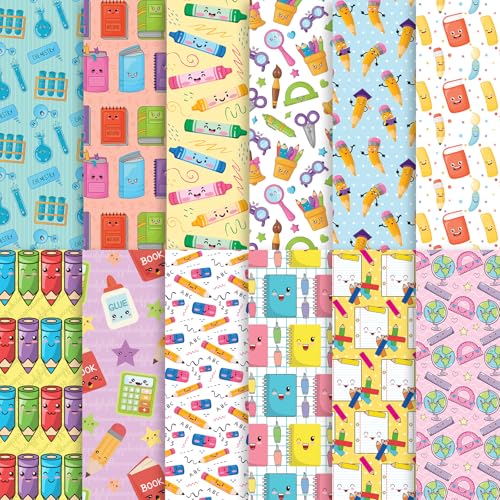 24 Blatt Scrapbook-Papier, Bleistift-Kryon-Lineal, Muster, dekoratives Bastelpapier, flach gefaltet, für Schulanfang, Kartenherstellung, Jubiläen, Fotoalbum, Dekoration, 30,5 x 30,5 cm 24 Blatt Scrapbook-Papier, Bleistift-Kryon-Lineal, Muster, dekoratives Bastelpapier, flach gefaltet, für Schulanfang, Kartenherstellung, Jubiläen, Fotoalbum, Dekoration, 30,5 x 30,5 cm von Fabllewavi