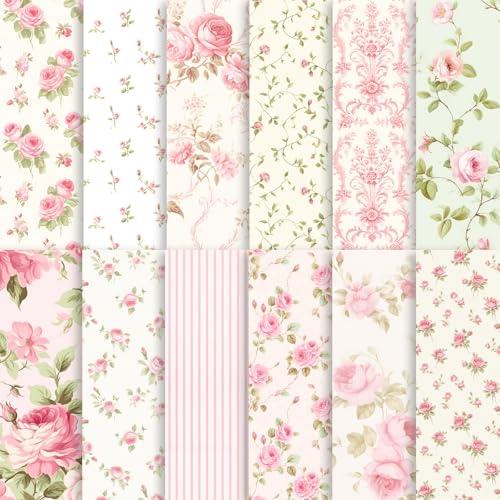 Scrapbook-Papier, Hortensien-Muster, dekoratives Bastelpapier, flach gefaltet, für Geburtstag, Hochzeit, Babyparty, Kartenherstellung, Fotoalbum, Dekoration, 30,5 x 30,5 cm, 24 Blatt Scrapbook-Papier, Hortensien-Muster, dekoratives Bastelpapier, flach gefaltet, für Geburtstag, Hochzeit, Babyparty, Kartenherstellung, Fotoalbum, Dekoration, 30,5 x 30,5 cm, 24 Blatt von Fabllewavi