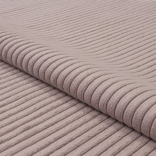 Fabreco CORDSTOFF Meterware LINKO (100 cm x 140 cm) – Superweicher Breitcord-Samt Stoff Meterware für Sofa & Stühle – Polsterstoff für Möbelstoff – Möbelstoffe, Dekostoff & Stoffe DIY (Altrosa 61) von Fabreco