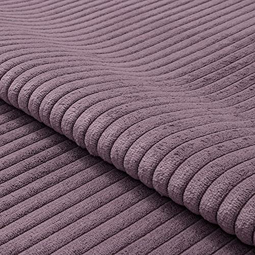 Fabreco CORDSTOFF Meterware LINKO (100 cm x 140 cm) – Superweicher Breitcord-Samt Stoff Meterware für Sofa & Stühle – Polsterstoff für Möbelstoff – Möbelstoffe, Dekostoff & Stoffe DIY (Lila 63) von Fabreco