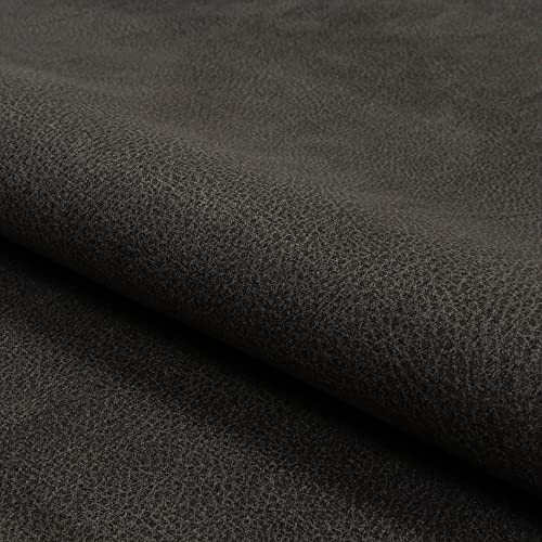 Fabreco CAYON Polsterstoff in Leder-Optik Meterware 140 cm breit, 100% Polyester, Gewicht 380 g/lfm, Nubukleder-Imitat für Sofakissen, Polsterbezüge und Sitzkissen - Braun 29 von Fabreco