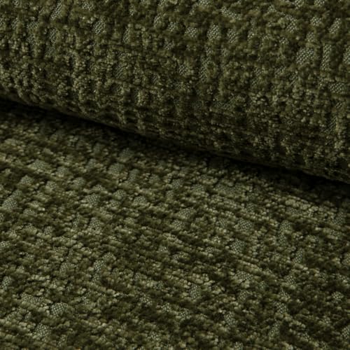 Fabreco FROLISA Polsterstoff – Chenille-Stoff mit Muster, Dekostoff Meterware, 142 cm breit, strapazierfähiger Möbelstoff für Wohnzimmer, Gewicht 370g/m² - Grün Fabreco FROLISA Polsterstoff – Chenille-Stoff mit Muster, Dekostoff Meterware, 142 cm breit, strapazierfähiger Möbelstoff für Wohnzimmer, Gewicht 370g/m² - Grün von Fabreco