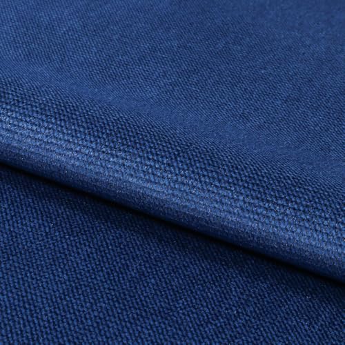 Fabreco KRONTOS Microfaser Velours – Weicher und strapazierfähiger Möbelstoff, vielseitiger Polsterstoff und Samtstoff in Uni-Farben, Meterware 145 cm breit, ideal für Sofas und Stühle - Dunkelblau von Fabreco