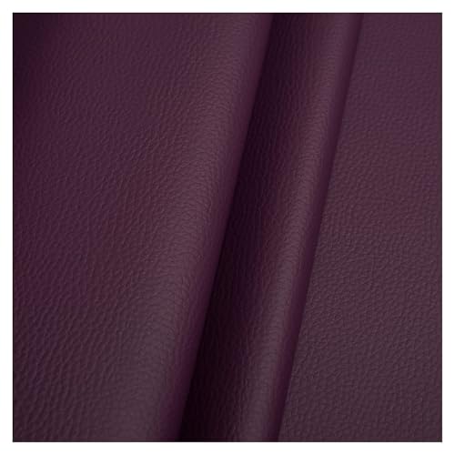 Fabreco - KUNSTLEDER Meterware (1 M x 140 cm) – Lederimitat in Lederoptik - Bezugsstoff Meterware für Möbelstoffe - Stoffe für Stühle Beziehen - Polsterstoff, Polsterbezug & Möbelstoff (Violett) von Fabreco