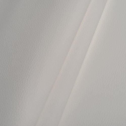 Fabreco KUNSTLEDER Lederstoff, Polsterstoff, Bezugsstoff, Lederoptik für Sofas, Stühle, Accessoires, Meterware 140 cm breit, Gewicht 900 g/lfm – Weiß von Fabreco