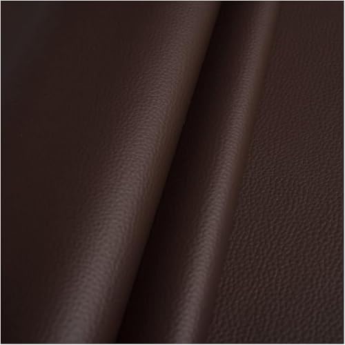 Fabreco - KUNSTLEDER Meterware (5 M x 140 cm) – Lederimitat in Lederoptik - Bezugsstoff Meterware für Möbelstoffe - Stoffe für Stühle Beziehen - Polsterstoff, Polsterbezug & Möbelstoff (Braun) von Fabreco