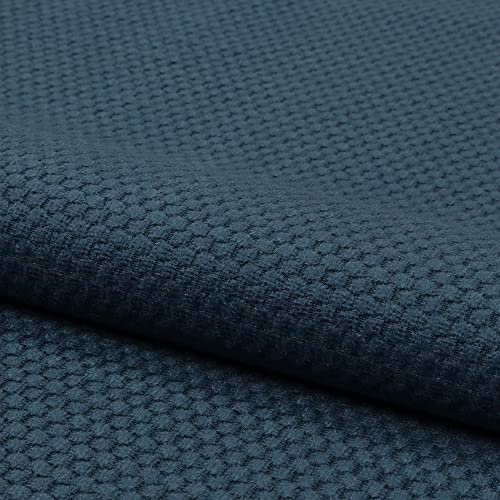 Fabreco LUMA Polsterstoff Meterware 142 cm breit, 100% Polyester, Gewicht 230 g/m2, feine Noppen-Struktur, Dekostoff für Vorhänge, Sofakissen, Polsterbezüge und Sitzkissen – Blau 10 von Fabreco