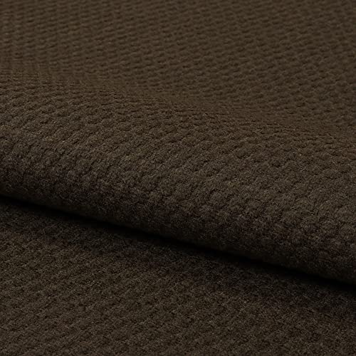 Fabreco LUMA Polsterstoff Meterware 142 cm breit, 100% Polyester, Gewicht 230 g/m2, feine Noppen-Struktur, Dekostoff für Vorhänge, Sofakissen, Polsterbezüge und Sitzkissen – Braun 04 von Fabreco
