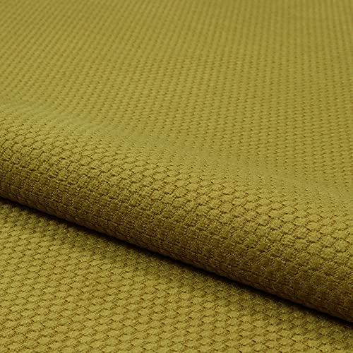 Fabreco LUMA Polsterstoff Meterware 142 cm breit, 100% Polyester, Gewicht 230 g/m2, feine Noppen-Struktur, Dekostoff für Vorhänge, Sofakissen, Polsterbezüge und Sitzkissen – Zitronengelb 05 von Fabreco