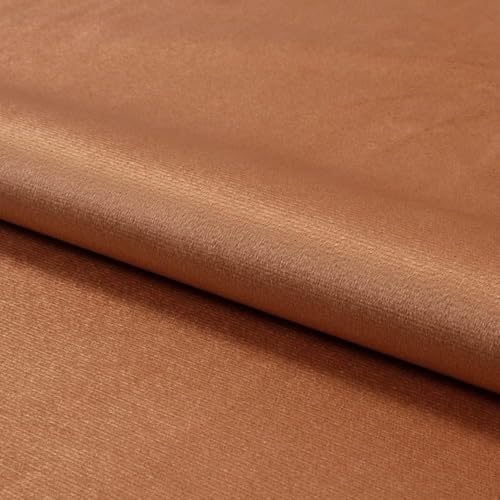 Fabreco MONILLA Microfaser Velours – Weicher und strapazierfähiger Möbelstoff, vielseitiger Polsterstoff und Samtstoff in Uni-Farben, Meterware 143 cm breit, ideal für Sofas und Stühle - Apricot von Fabreco