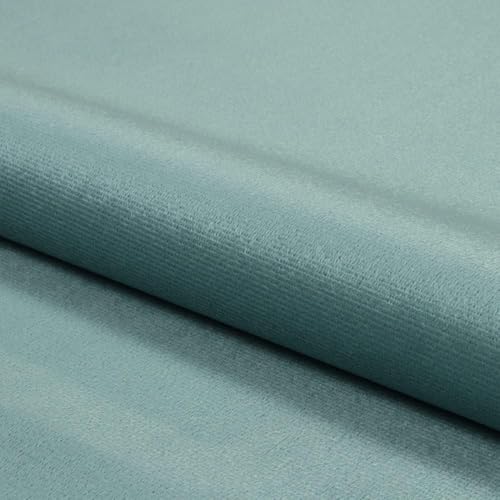 Fabreco MONILLA Microfaser Velours – Weicher und strapazierfähiger Möbelstoff, vielseitiger Polsterstoff und Samtstoff in Uni-Farben, Meterware 143 cm breit, ideal für Sofas und Stühle - Minze von Fabreco