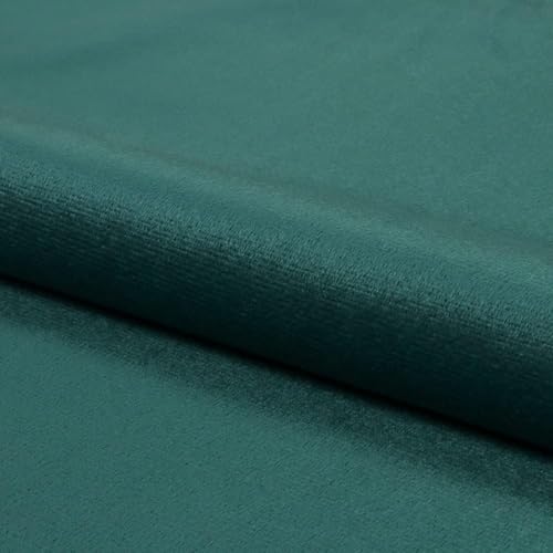 Fabreco MONILLA Microfaser Velours – Weicher und strapazierfähiger Möbelstoff, vielseitiger Polsterstoff und Samtstoff in Uni-Farben, Meterware 143 cm breit, ideal für Sofas und Stühle - Smaragd von Fabreco