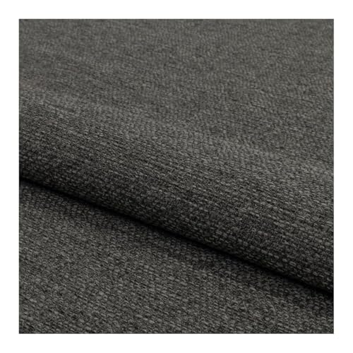 Fabreco POLTANO Webstoff Strukturstoff Leinwandstoff - Möbelstoff, Polsterstoff, Dekostoff, pflegeleicht, Meterware 140cm breit, Gewicht 420 g/lfm - Grau von Fabreco