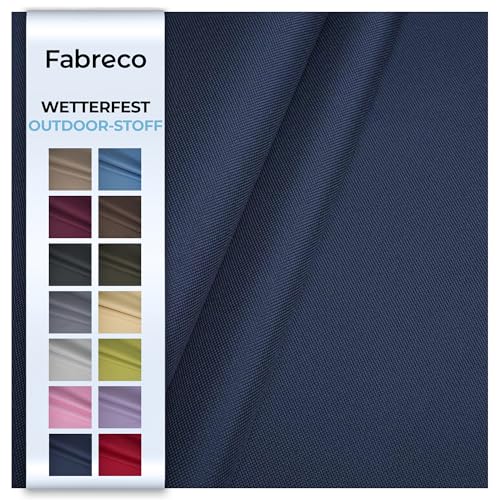 Fabreco – Wasserabweisender Oxford 250D Polyester Stoff Meterware 100x160cm | Vielseitiger Outdoorstoff für Gartenmöbel, Zelte & Sonnenschutz | Leicht, robust & pflegeleicht, Navy Blau von Fabreco