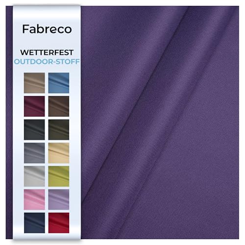 Fabreco – Wasserabweisender Oxford 250D Polyester Stoff Meterware 100x160cm | Vielseitiger Outdoorstoff für Gartenmöbel, Zelte & Sonnenschutz | Leicht, robust & pflegeleicht, Violett von Fabreco