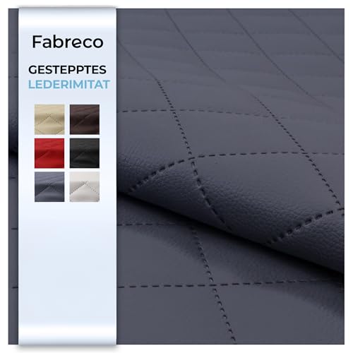 Fabreco - KUNSTLEDER Meterware RAINPIK (1 M x 140 cm) – Gestepptes Lederimitat in Lederoptik - Polsterstoff & Bezugsstoff Meterware für Möbelstoffe - Stoffe für Stühle Beziehen (Grau) Fabreco - KUNSTLEDER Meterware RAINPIK (1 M x 140 cm) – Gestepptes Lederimitat in Lederoptik - Polsterstoff & Bezugsstoff Meterware für Möbelstoffe - Stoffe für Stühle Beziehen (Grau) von Fabreco