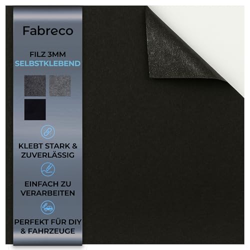 Fabreco Filz Selbstklebend Meterware 3mm Dicke (0,5 M x 150 cm) – Klebefilz & Filzstoff für Möbel, Schutz & Dekoration | Bastelfilz perfekt als Filzgleiter, Filzmatte & Vliesstoff (Graphit) Fabreco Filz Selbstklebend Meterware 3mm Dicke (0,5 M x 150 cm) – Klebefilz & Filzstoff für Möbel, Schutz & Dekoration | Bastelfilz perfekt als Filzgleiter, Filzmatte & Vliesstoff (Graphit) von Fabreco