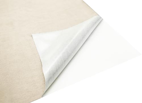 Fabreco – Selbstklebender Stoff - NUBUK 300 g/lfm | Dachhimmel Stoff Selbstklebend | Velourstoff Zum Kleben – 50 x 148 cm | Mikrofaser Samtstoff Selbstklebend für Auto, Möbel & DIY – Beige von Fabreco