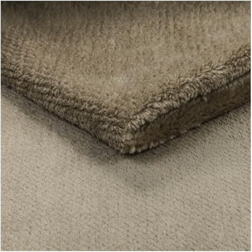 Fabreco SOROEN Polsterstoff Meterware – Weicher Plüsch-Stoff, 140 cm breit, vielseitiger Möbelstoff für Sofas, Sitzkissen, Polsterbezüge und Dekoration - Beige von Fabreco