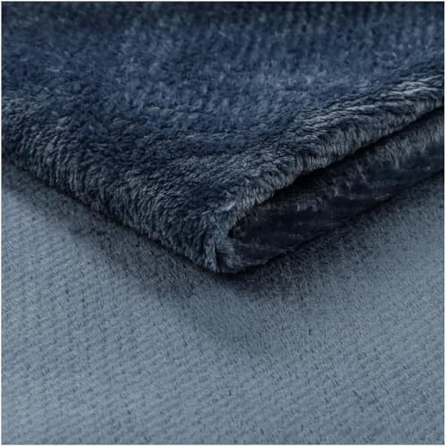 Fabreco SOROEN Polsterstoff Meterware – Weicher Plüsch-Stoff, 140 cm breit, vielseitiger Möbelstoff für Sofas, Sitzkissen, Polsterbezüge und Dekoration - Hellblau von Fabreco