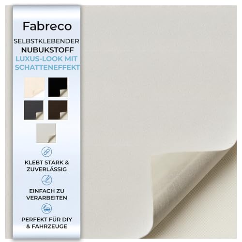 Fabreco – Selbstklebender Stoff - NUBUK 300 g/lfm | Dachhimmel Stoff Selbstklebend | Velourstoff Zum Kleben – 100 x 148 cm | Mikrofaser Samtstoff Selbstklebend für Auto, Möbel & DIY – Hellgrau Fabreco – Selbstklebender Stoff - NUBUK 300 g/lfm | Dachhimmel Stoff Selbstklebend | Velourstoff Zum Kleben – 100 x 148 cm | Mikrofaser Samtstoff Selbstklebend für Auto, Möbel & DIY – Hellgrau von Fabreco