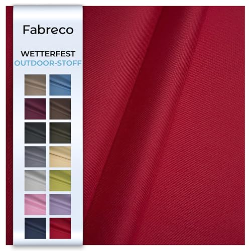Fabreco – Wasserabweisender Oxford 250D Polyester Stoff Meterware 100x160cm | Vielseitiger Outdoorstoff für Gartenmöbel, Zelte & Sonnenschutz | Leicht, robust & pflegeleicht, Rot von Fabreco