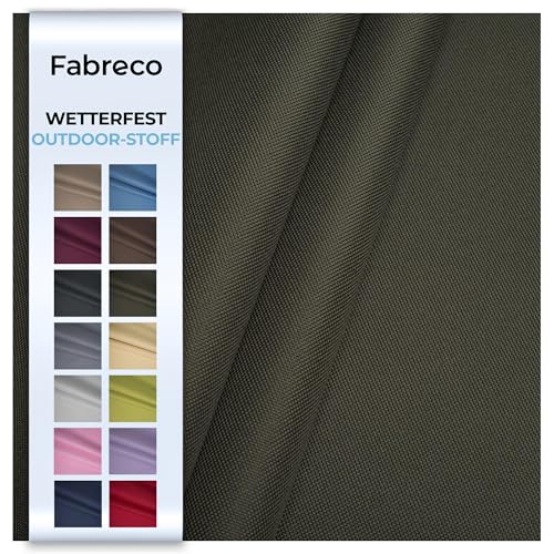 Fabreco – Wasserabweisender Oxford 250D Polyester Stoff Meterware – Ihre Wunschlänge | Vielseitiger Outdoorstoff für Gartenmöbel, Zelte & Sonnenschutz | Leicht, robust & pflegeleicht, Dunkelgrün von Fabreco