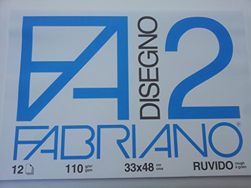 FABRIANO 06000534 Design-Set von 12 Blatt 2 33 x 48 cm, Uni Kopfbedeckung Collato 110 g/qm von Fabriano