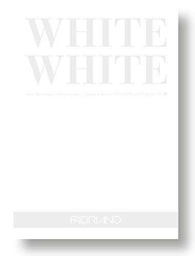 Honsell 19100418 - Fabriano White White Block, strahlend weißes Papier mit matter, unbeschichteter Oberfläche, 300 g/m², DIN A4, 20 Blatt, ideal für Pastelle, Farbstifte und Marker Honsell 19100418 - Fabriano White White Block, strahlend weißes Papier mit matter, unbeschichteter Oberfläche, 300 g/m², DIN A4, 20 Blatt, ideal für Pastelle, Farbstifte und Marker von Fabriano