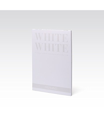 Honsell 19100420 - Fabriano White White Block, strahlend weißes Papier mit matter, unbeschichteter Oberfläche, 300 g/m², DIN A3, 20 Blatt, ideal für Pastelle, Farbstifte und Marker von Fabriano