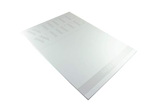 Honsell 19100421 - Fabriano White White Block, strahlend weißes Papier mit matter, unbeschichteter Oberfläche, 300 g/m², DIN A2, 20 Blatt, ideal für Pastelle, Farbstifte und Marker von Fabriano
