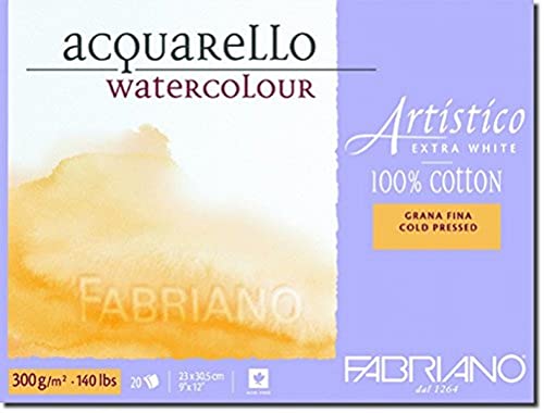 Honsell 312330 - Fabriano Artistico Acquarello Watercolour, hochwertiger Künstler - Aquarellkarton, extra weiß, Feinkorn cold pressed, ca. 23 x 30,5 cm, 20 Blatt 300 g/m² Honsell 312330 - Fabriano Artistico Acquarello Watercolour, hochwertiger Künstler - Aquarellkarton, extra weiß, Feinkorn cold pressed, ca. 23 x 30,5 cm, 20 Blatt 300 g/m² von Fabriano