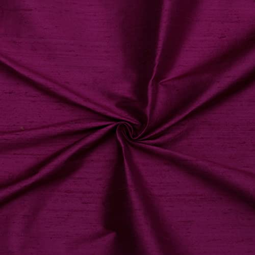 Fabric Mart Direct Burgund 100% reine Dupionseide Stoff als Meterware, 104 cm or 41 inches Breite, 1 kontinuierlicher Zähler Rot Seide Stoff, Polstervorhang Großhandelsstoff von Fabric Mart Direct