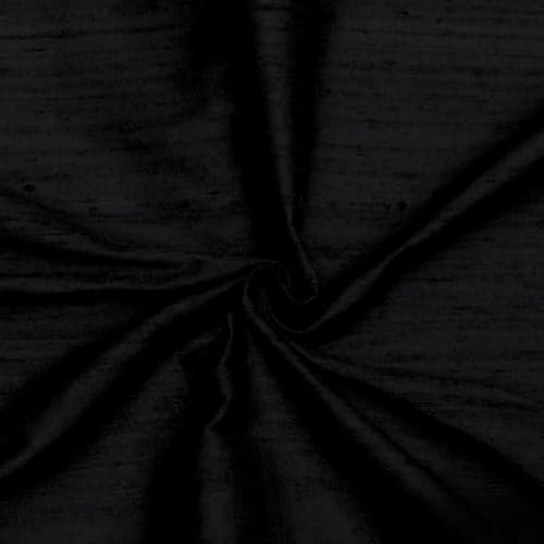 Fabric Mart Direct Schwarz 100% reine Dupionseide Stoff als Meterware, 104 cm or 41 inches Breite, 1 kontinuierlicher Zähler Schwarz Seide Stoff, Polstervorhang Großhandelsstoff Fabric Mart Direct Schwarz 100% reine Dupionseide Stoff als Meterware, 104 cm or 41 inches Breite, 1 kontinuierlicher Zähler Schwarz Seide Stoff, Polstervorhang Großhandelsstoff von Fabric Mart Direct