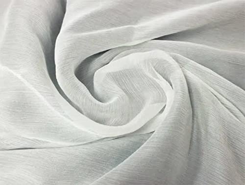 100 % Seide, geknitterter Chiffon-Stoff, 111,8 cm breit, gefärbbar, natürlich, 32 g 100 % Seide, geknitterter Chiffon-Stoff, 111,8 cm breit, gefärbbar, natürlich, 32 g von FabricFactory