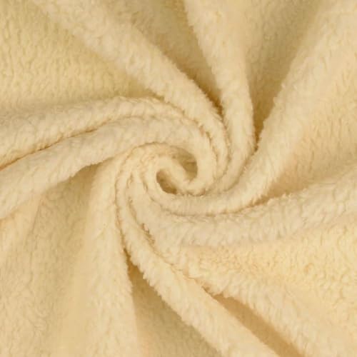 FABRICS-CITY BEIGE PLÜSCH FELL STOFF LOCKE KUNSTFELL PLÜSCHSTOFF STOFFE, 2877(Beige) von Fabrics-City